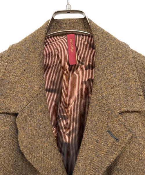 ernesto（エルネスト）ernesto (エルネスト) E1 ツイードコート ブラウン サイズ:48の古着・服飾アイテム
