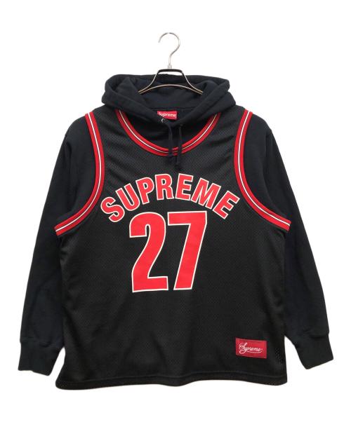 SUPREME（シュプリーム）SUPREME (シュプリーム) 21SS basketball jersey hooded sweatshirt ブラック サイズ:Smallの古着・服飾アイテム