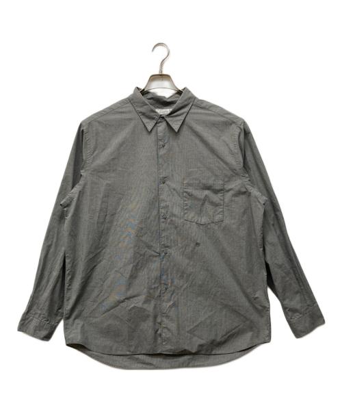 nanamica（ナナミカ）nanamica (ナナミカ) レギュラーカラーウインドシャツ グレー サイズ:XLの古着・服飾アイテム