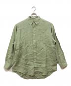 BROOKS BROTHERSブルックスブラザーズ）の古着「IRISH LINEN ボタンダウンシャツ」｜グリーン