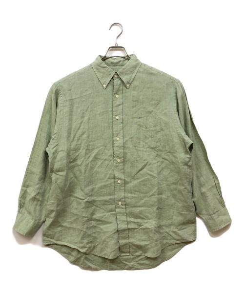 BROOKS BROTHERS（ブルックスブラザーズ）BROOKS BROTHERS (ブルックスブラザーズ) IRISH LINEN ボタンダウンシャツ グリーン サイズ:Lの古着・服飾アイテム