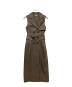 anuansアニュアンス）の古着「ダブルブレストワンピース」｜カーキ