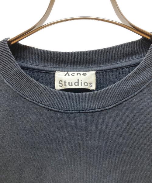 Acne studios（アクネ ストゥディオス）ACNE STUDIOS (アクネ ストゥディオス) ロゴプリントスウェット ブラック サイズ:Mの古着・服飾アイテム