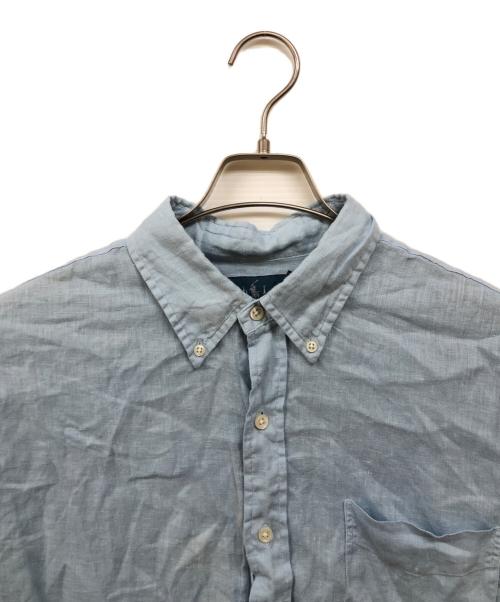 POLO RALPH LAUREN（ポロ・ラルフローレン）POLO RALPH LAUREN (ポロ・ラルフローレン) リネンボタンダウンシャツ ブルー サイズ:Lの古着・服飾アイテム