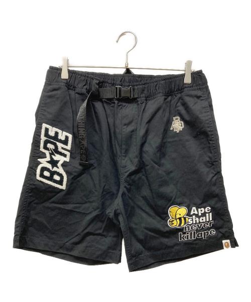 A BATHING APE（アベイシングエイプ）A BATHING APE (アベイシングエイプ) ショートパンツ ブラック サイズ:Lの古着・服飾アイテム