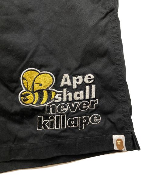 A BATHING APE（アベイシングエイプ）A BATHING APE (アベイシングエイプ) ショートパンツ ブラック サイズ:Lの古着・服飾アイテム