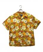 patalohaパタロハ）の古着「ハイビスカス柄アロハシャツ」｜オレンジ