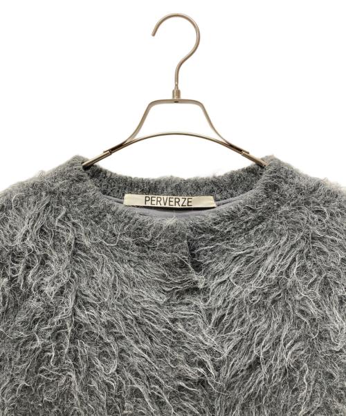 PERVERZE（パーバーズ）PERVERZE (パーバーズ) シャギーカーディガン グレー サイズ:Fの古着・服飾アイテム