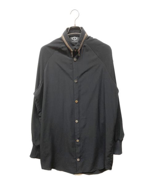 ACUOD by CHANU（アクオド バイ チャヌ）ACUOD by CHANU (アクオド バイ チャヌ) デザインシャツワンピース ブラック サイズ:FREEの古着・服飾アイテム