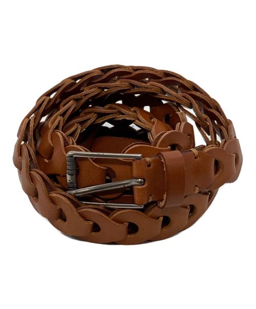 Llife（ライフ）Llife (ライフ) LEATHER CHAIN BELT ブラウンの古着・服飾アイテム
