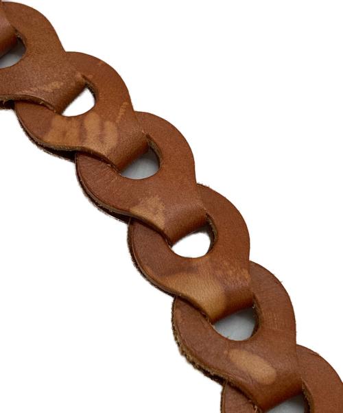 Llife（ライフ）Llife (ライフ) LEATHER CHAIN BELT ブラウンの古着・服飾アイテム