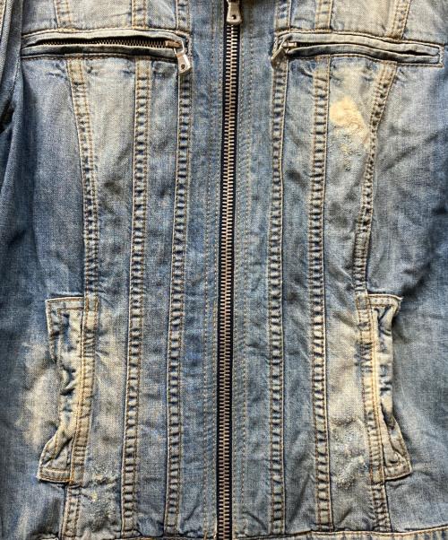 DOLCE & GABBANA（ドルチェ＆ガッバーナ）DOLCE & GABBANA (ドルチェ＆ガッバーナ) デニムライダースジャケット インディゴ サイズ:size 42の古着・服飾アイテム