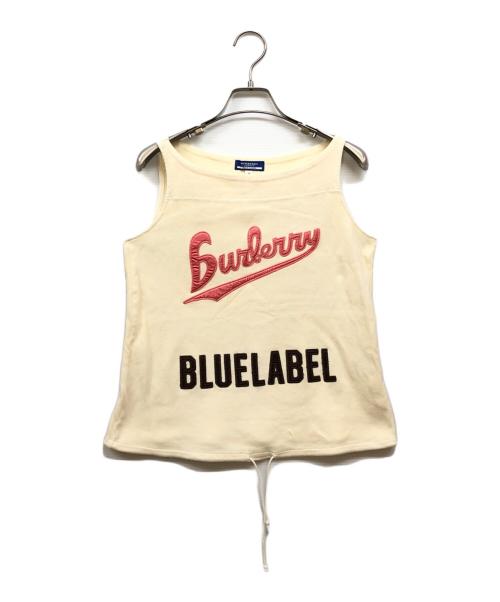 BURBERRY BLUE LABEL（バーバリー ブルー レーベル）BURBERRY BLUE LABEL (バーバリー ブルー レーベル) ロゴタンクトップ アイボリー サイズ:38の古着・服飾アイテム