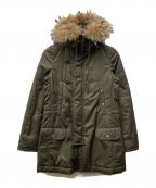 BURBERRY BLUE LABELバーバリー ブルー レーベル）の古着「ラクーンファー ダウンジャケット」｜オリーブ