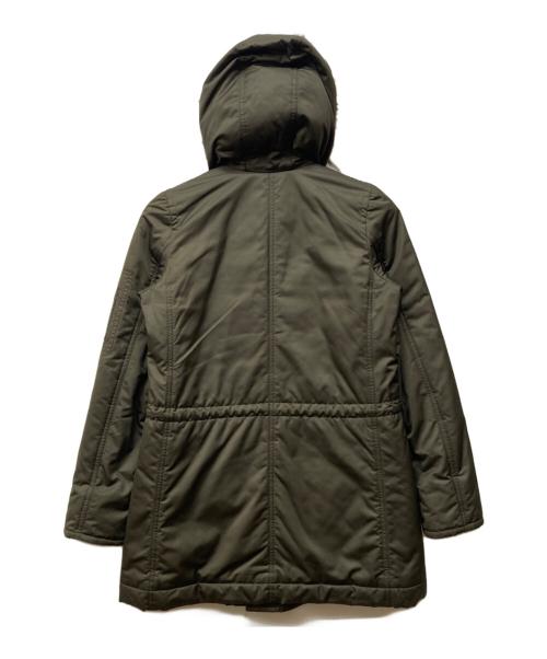 BURBERRY BLUE LABEL（バーバリー ブルー レーベル）BURBERRY BLUE LABEL (バーバリー ブルー レーベル) ラクーンファー ダウンジャケット オリーブ サイズ:38の古着・服飾アイテム