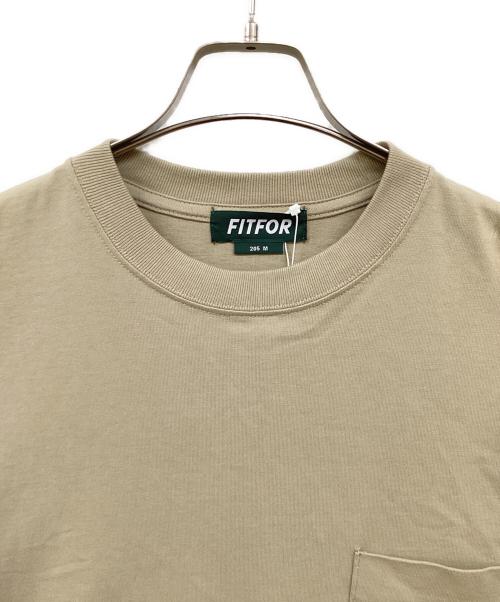 fitfor（フィットフォー）fitfor (フィットフォー) 205 WIDE HALF SLEEVE TEE ベージュ サイズ:Mの古着・服飾アイテム