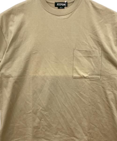 fitfor（フィットフォー）fitfor (フィットフォー) 205 WIDE HALF SLEEVE TEE ベージュ サイズ:Mの古着・服飾アイテム