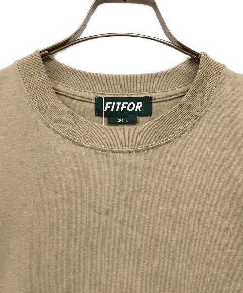 fitfor（フィットフォー）FITFOR (フィットフォー) 205 WIDE HALF SLEEVE TEE ベージュ サイズ:Lの古着・服飾アイテム