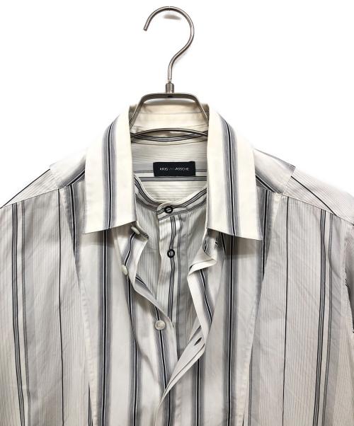 KRIS VAN ASSCHE（クリス ヴァン アッシュ）KRIS VAN ASSCHE (クリス ヴァン アッシュ) レイヤードシャツ ホワイト サイズ:44の古着・服飾アイテム