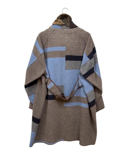 KOLOR（カラー）KOLOR (カラー) O ff-centre Button Coat ブルー×グレー サイズ:1の古着・服飾アイテム