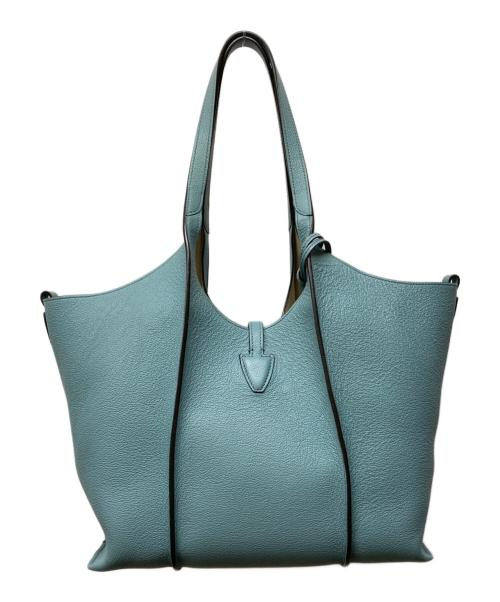 TOD'S（トッズ）TOD'S (トッズ) T タイムレス ショッピングバッグ ミディアム ブルーの古着・服飾アイテム