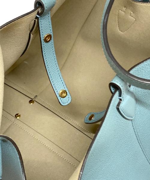 TOD'S（トッズ）TOD'S (トッズ) T タイムレス ショッピングバッグ ミディアム ブルーの古着・服飾アイテム