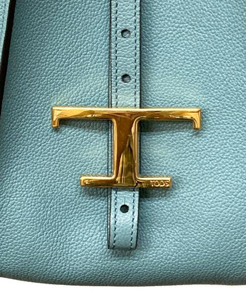 TOD'S（トッズ）TOD'S (トッズ) T タイムレス ショッピングバッグ ミディアム ブルーの古着・服飾アイテム