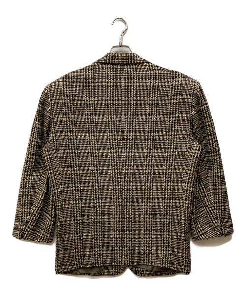 ISSEY MIYAKE（イッセイミヤケ）ISSEY MIYAKE (イッセイミヤケ) 2Bツイードジャケット ブラック×ブラウン サイズ:Mの古着・服飾アイテム