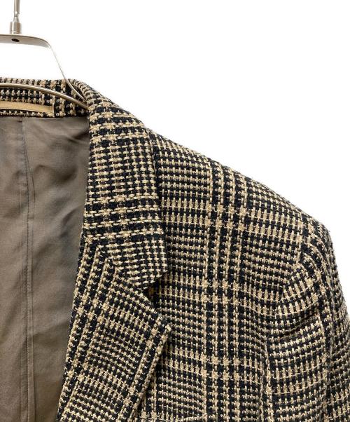 ISSEY MIYAKE（イッセイミヤケ）ISSEY MIYAKE (イッセイミヤケ) 2Bツイードジャケット ブラック×ブラウン サイズ:Mの古着・服飾アイテム