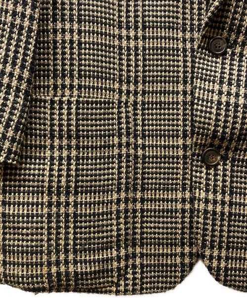 ISSEY MIYAKE（イッセイミヤケ）ISSEY MIYAKE (イッセイミヤケ) 2Bツイードジャケット ブラック×ブラウン サイズ:Mの古着・服飾アイテム