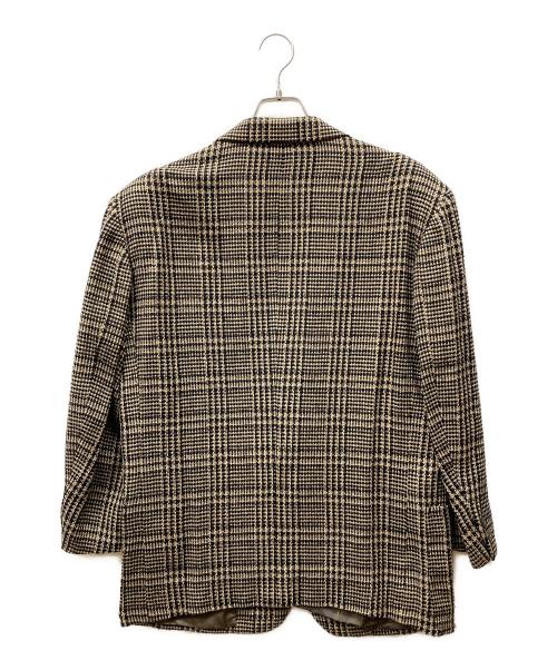 ISSEY MIYAKE（イッセイミヤケ）ISSEY MIYAKE (イッセイミヤケ) 2Bツイードジャケット ブラック×ブラウン サイズ:Mの古着・服飾アイテム