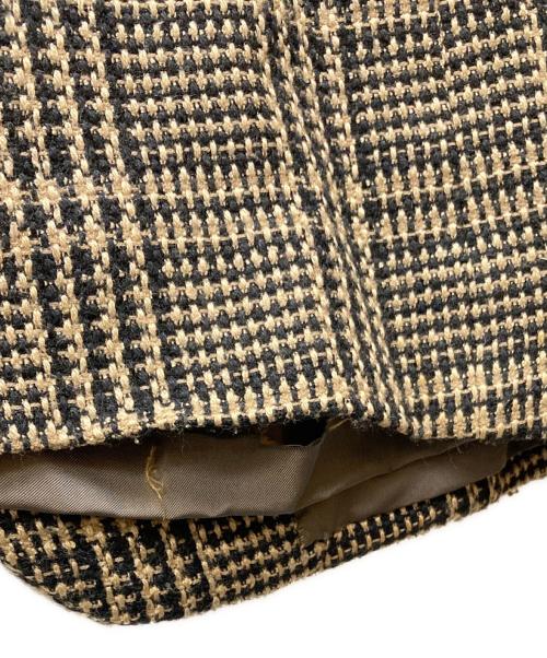 ISSEY MIYAKE（イッセイミヤケ）ISSEY MIYAKE (イッセイミヤケ) 2Bツイードジャケット ブラック×ブラウン サイズ:Mの古着・服飾アイテム