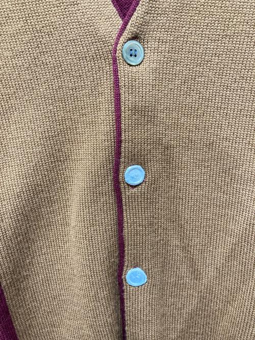 COMME des GARCONS HOMME（コムデギャルソン オム）COMME des GARCONS HOMME (コムデギャルソン オム) アーカイブニットジレ ベージュ×レッド サイズ:記載無し（実寸サイズをご確認ください）の古着・服飾アイテム