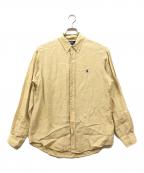 POLO RALPH LAURENポロ・ラルフローレン）の古着「リネンボタンダウンシャツ」｜ベージュ