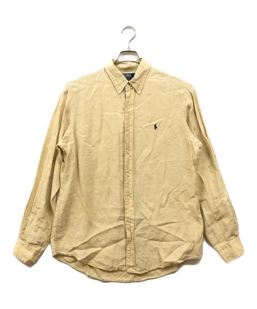POLO RALPH LAUREN（ポロ・ラルフローレン）POLO RALPH LAUREN (ポロ・ラルフローレン) リネンボタンダウンシャツ ベージュ サイズ:Lの古着・服飾アイテム