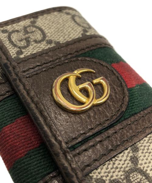 GUCCI（グッチ）GUCCI (グッチ) GGスプリーム シェリーライン 6連キーケース ブラックの古着・服飾アイテム