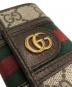 中古・古着 GUCCI (グッチ) GGスプリーム シェリーライン 6連キーケース ブラック：13000円