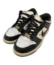 NIKE SB×SUPREME（ナイキエスビー×シュプリーム）の古着「Dunk Low OG QS Gold Stars "White/Black"(ダンク ロー OG QS ゴールドスターズ "ホワイト/ブラック")」｜ブラック×ホワイト