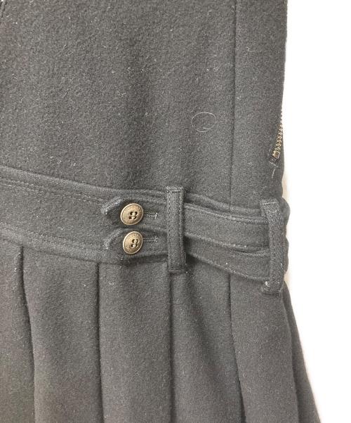 BURBERRY BLUE LABEL（バーバリー ブルー レーベル）BURBERRY BLUE LABEL (バーバリー ブルー レーベル) ウールダブルライダースコート ブラック サイズ:38の古着・服飾アイテム