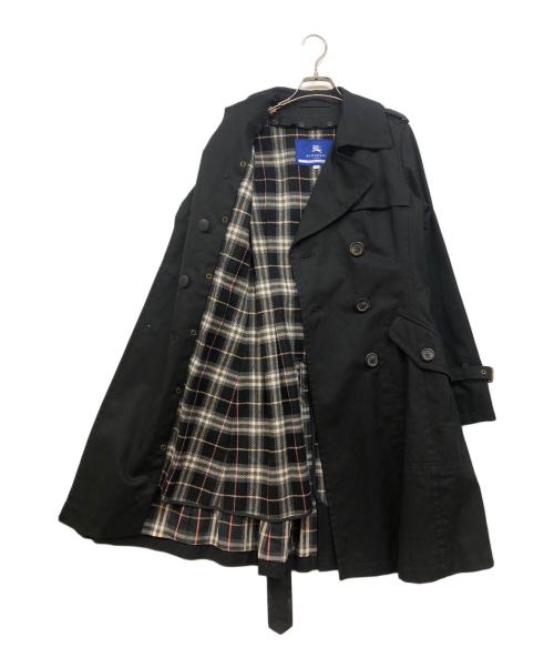 BURBERRY BLUE LABEL（バーバリー ブルー レーベル）BURBERRY BLUE LABEL (バーバリー ブルー レーベル) チェック柄ライナー付トレンチコート ブラック サイズ:40の古着・服飾アイテム