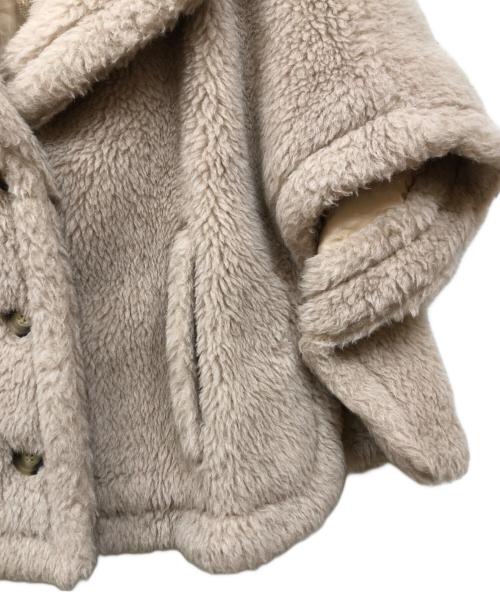 MaxMara（マックスマーラ）MaxMara (マックスマーラ) CAMBUSA テディベア ポンチョ ベージュ サイズ:SMの古着・服飾アイテム