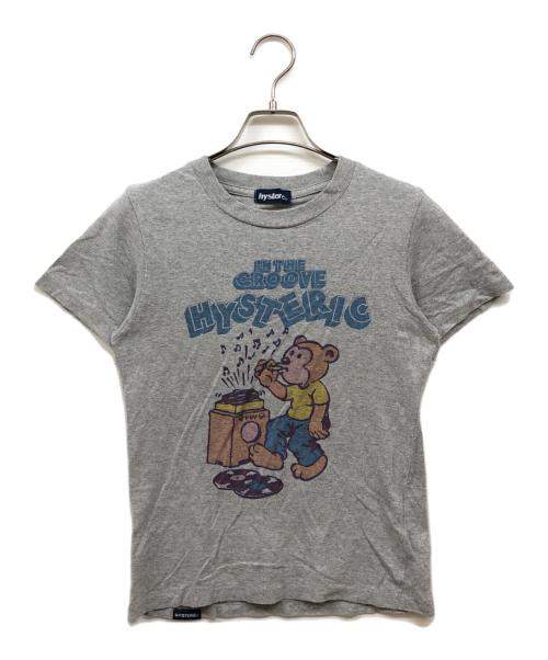 Hysteric Glamour（ヒステリックグラマー）Hysteric Glamour (ヒステリックグラマー) オールドプリントtシャツ グレー サイズ:freeの古着・服飾アイテム
