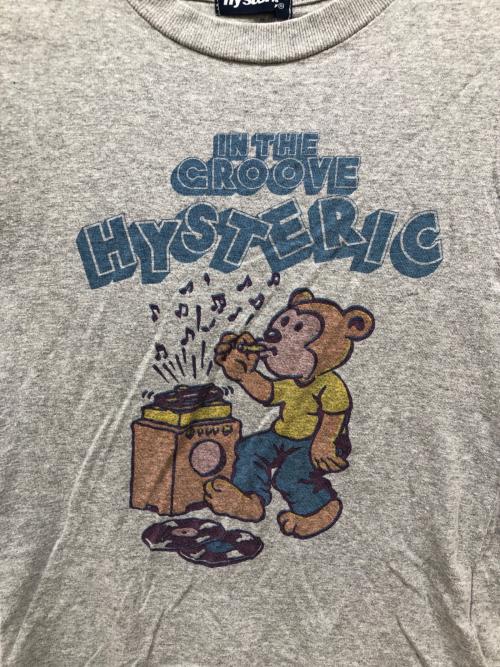 Hysteric Glamour（ヒステリックグラマー）Hysteric Glamour (ヒステリックグラマー) オールドプリントtシャツ グレー サイズ:freeの古着・服飾アイテム