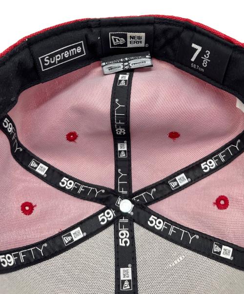 New Era（ニューエラ）New Era (ニューエラ) Supreme (シュプリーム) 18SS Monogram Box Logo New Era レッド サイズ:7 3/8　の古着・服飾アイテム