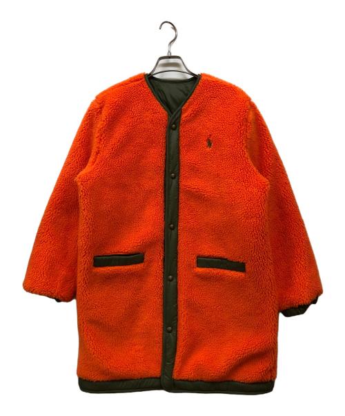 POLO RALPH LAUREN（ポロ・ラルフローレン）POLO RALPH LAUREN (ポロ・ラルフローレン) リバーシブルキルティングダウンコート カーキ×オレンジ サイズ:Ⅼの古着・服飾アイテム