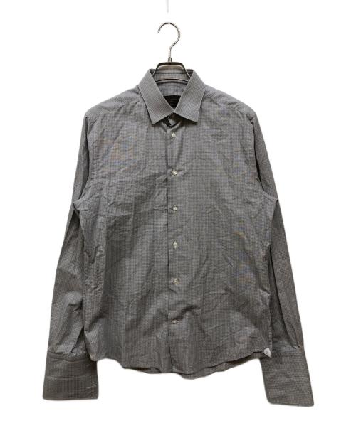 LOUIS VUITTON（ルイ ヴィトン）LOUIS VUITTON (ルイ ヴィトン) チェックドレスシャツ グレー サイズ:39/15 1/2の古着・服飾アイテム