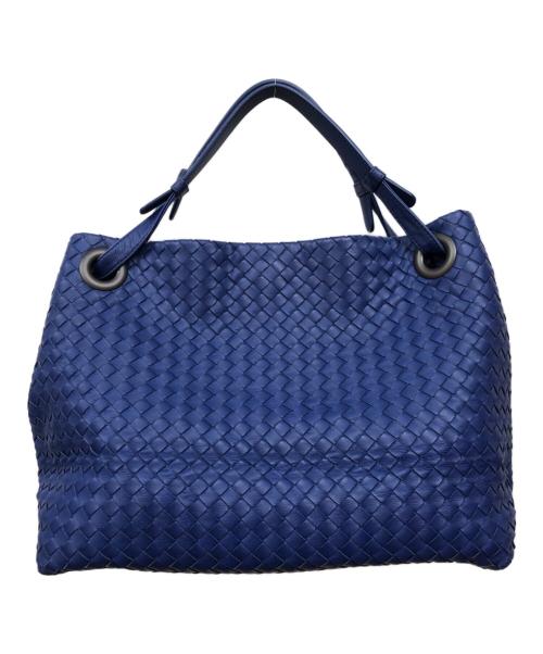 BOTTEGA VENETA（ボッテガベネタ）BOTTEGA VENETA (ボッテガベネタ) ガルダ ミディアム イントレチャートハンドバッグ ブルーの古着・服飾アイテム