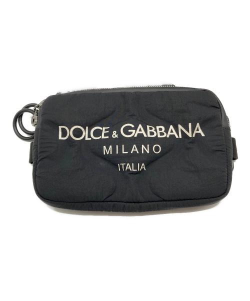 DOLCE & GABBANA（ドルチェ＆ガッバーナ）DOLCE & GABBANA (ドルチェ＆ガッバーナ) ロゴウエストバッグ ブラックの古着・服飾アイテム