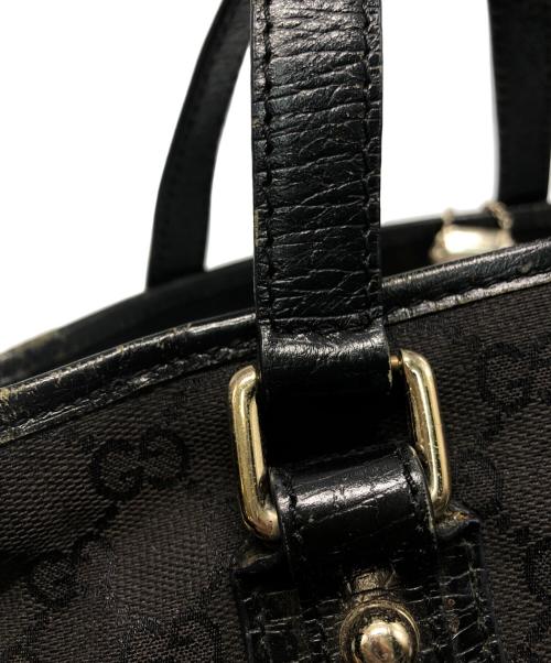 GUCCI（グッチ）GUCCI (グッチ) GGキャンバスミニトートバッグ ブラックの古着・服飾アイテム