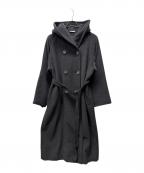 MaxMaraマックスマーラ）の古着「ヴァージンウール×カシミヤ フーデッドコート」｜グレー